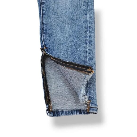 One Teaspoon Freebirds II Low Waist Stretch Fitted Leg Step Hem Zipper Ankle 27 - Picture 7 of 13